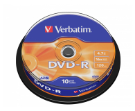 Płyta CD/DVD/Blu-Ray VERBATIM DVD-R 16x 4.7GB 10P CB 43523